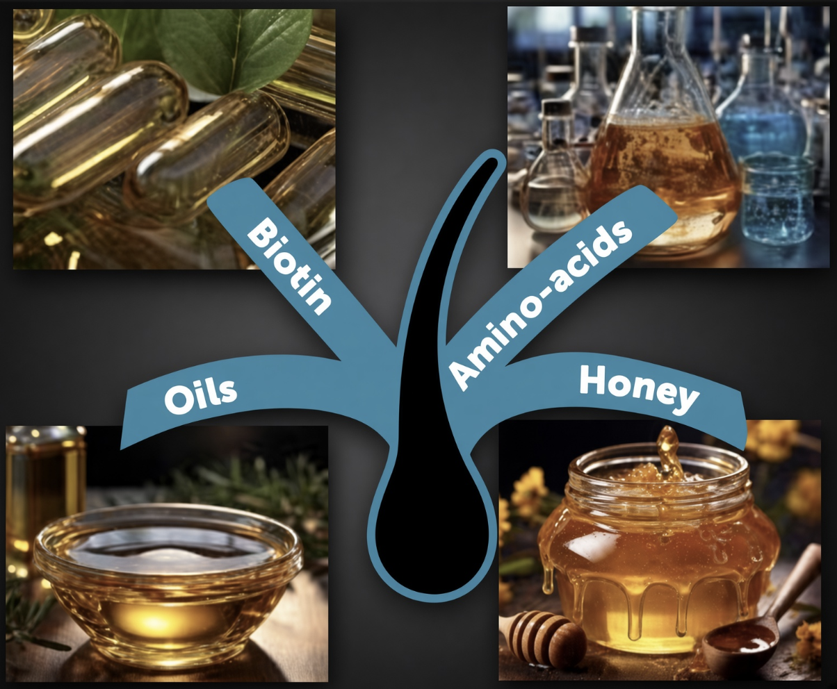 OBAH 4 in 1 Oils Biotin Amino Acids and Honey