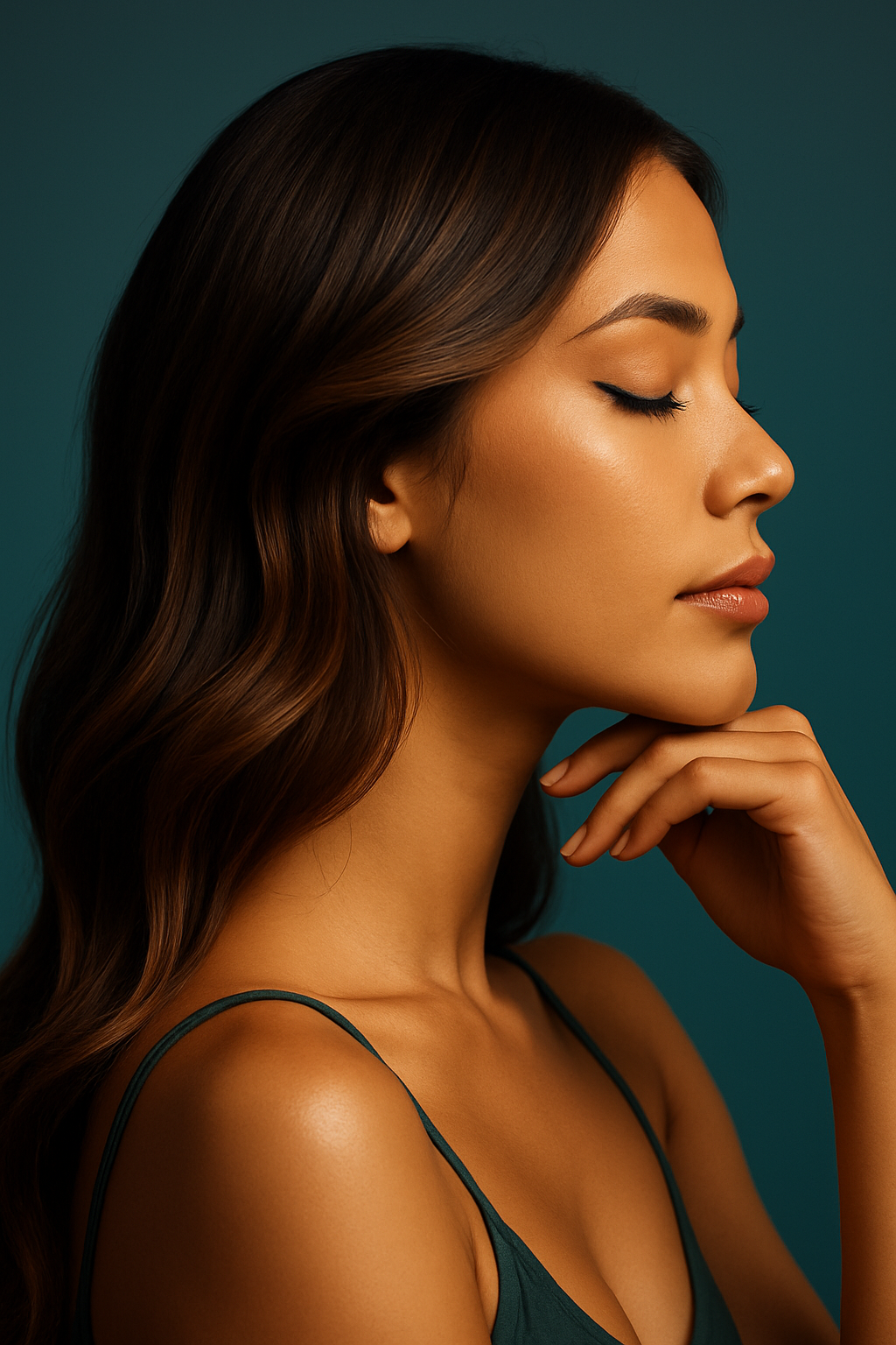 Woman with healthy styled hair